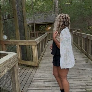 Laurence Kazar Silver and White Sequin Blazer